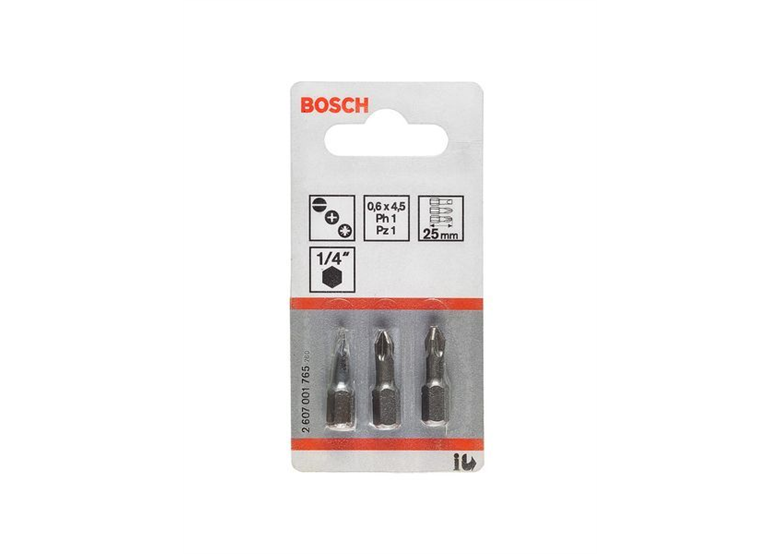 Set di bit di avvitamento da 3 pz. Extra-Hard Bosch 2607001761