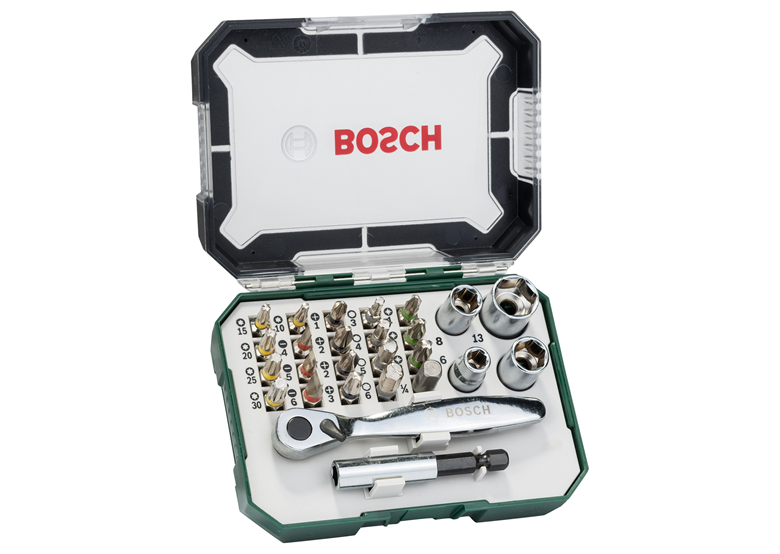 Set di bit con cricchetto 26 pz. Bosch 2607017563