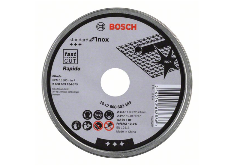 Disco di taglio Standard for Inox – Rapido Bosch 2608603254