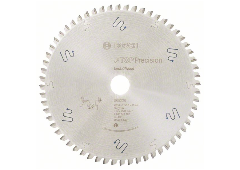 Lama per sega circolare Top Precision Best for Wood 254x30mm T60 Bosch 2608642102