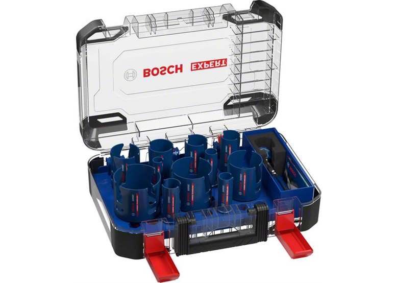 Set di seghe a tazza 20/22/25/32/35/40/44/51/60/68/76 mm, 15 pezzi. Bosch EXPERT Construction Material