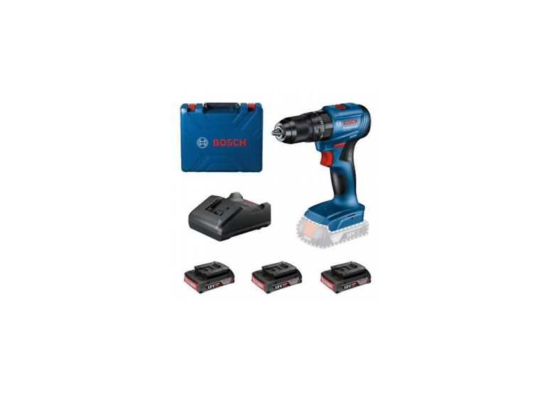 Trapano avvitatore a percussione Bosch GSB 185-LI 3x2.0Ah 