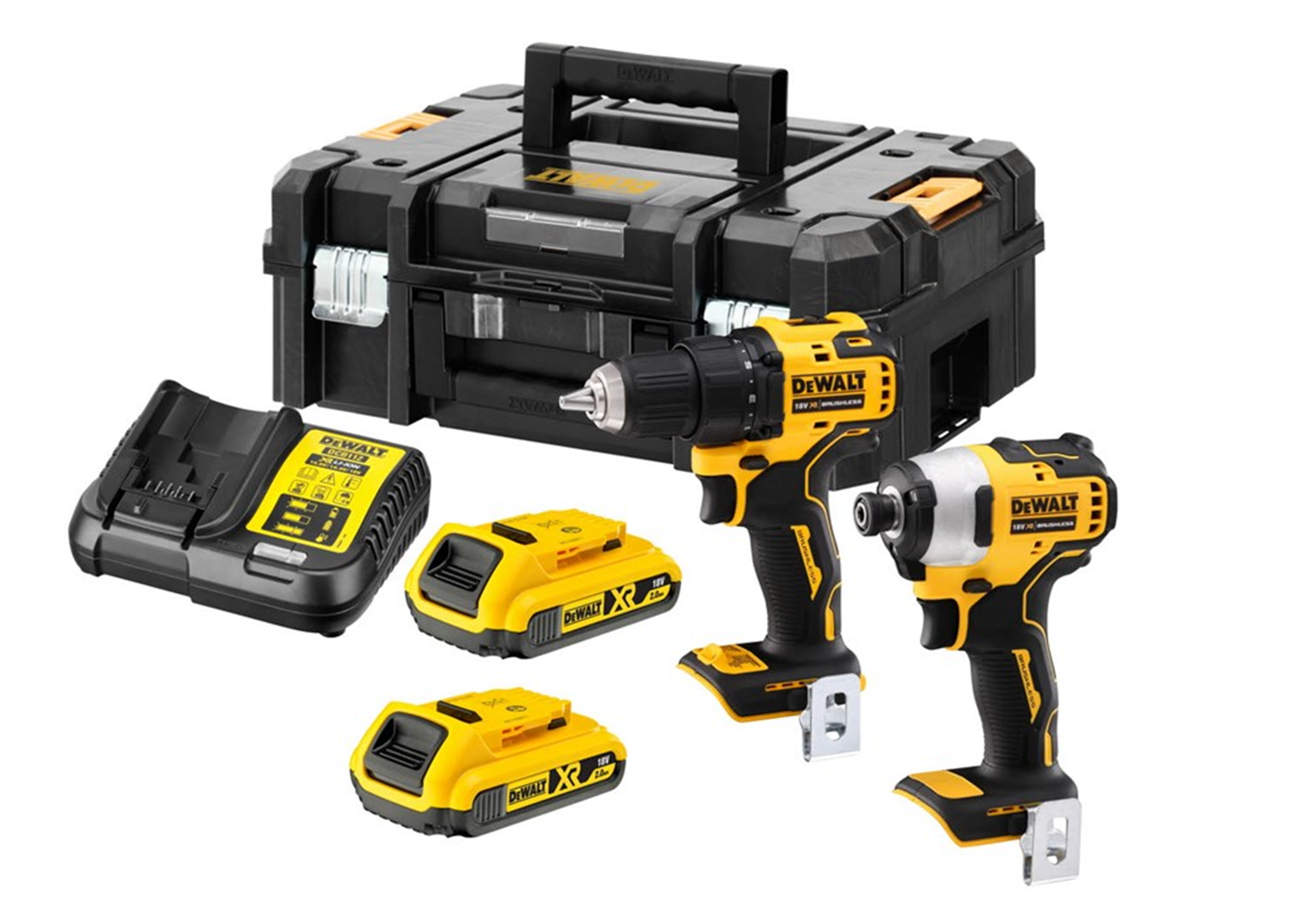 DeWALT Utensili - Set trapano a batteria 18V, avvitatore a impulsi