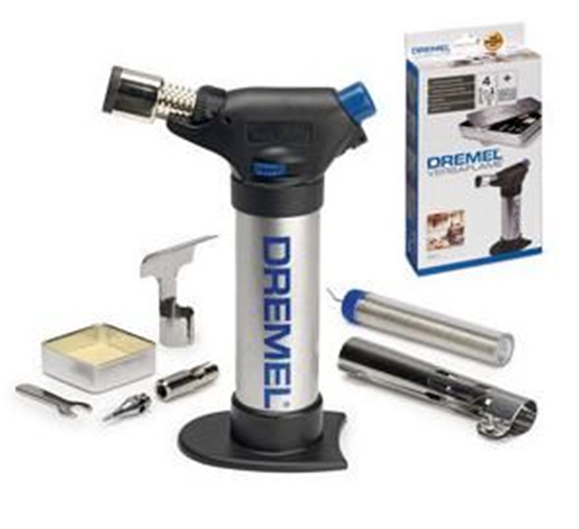 DREMEL F0132200JA 2200-4 - Mini cannello VersaFlame per saldatura a butano  con 4 accessori