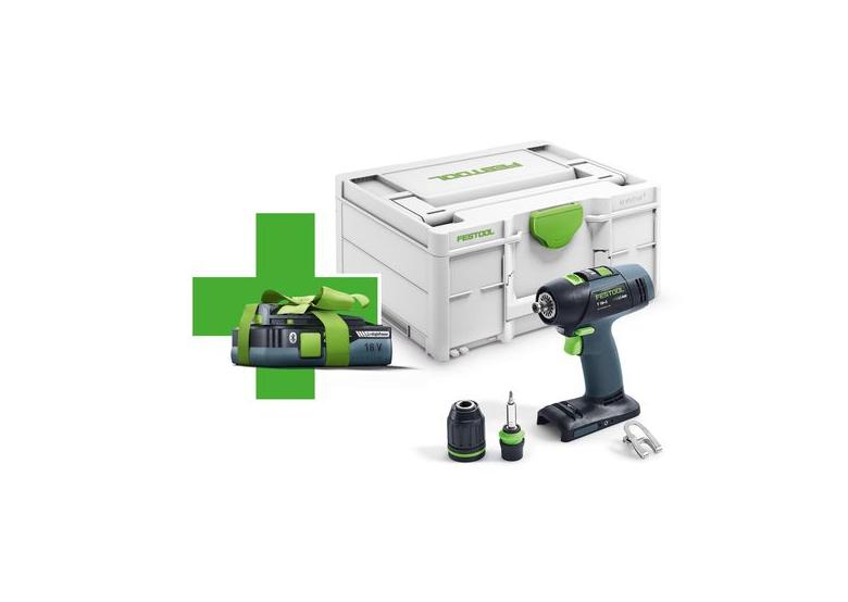 Trapano avvitatore Festool T18+3 Basic 4,0