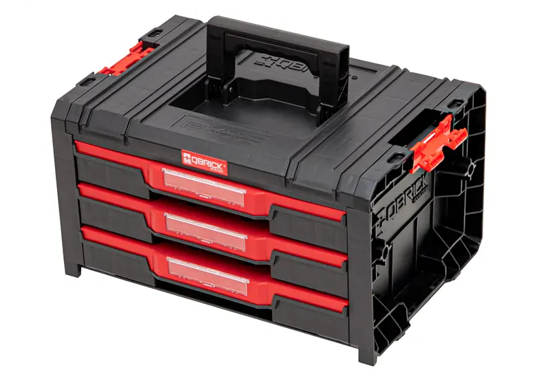 Scatola con cassetti Qbrick System PRO 2.0 DRAWER 3 TOOLBOX EXPERT RED 