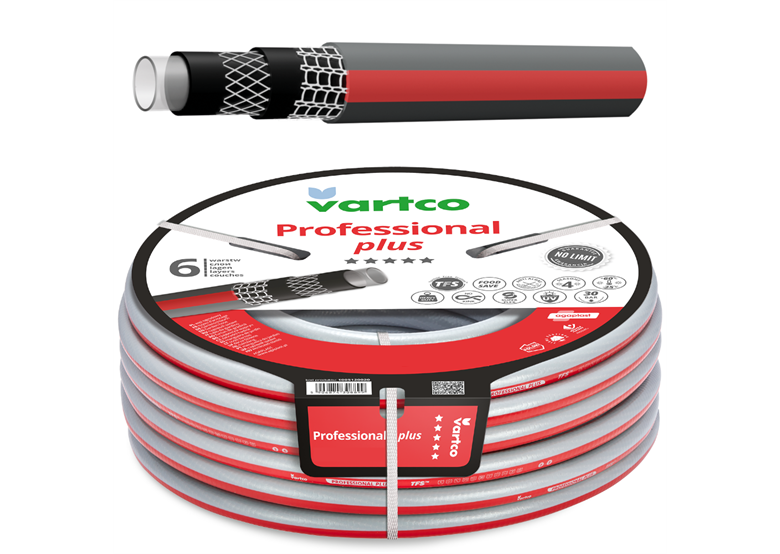 Tubo da giardino 3/4" 50m 6 strati Vartco PROFESSIONAL PLUS TFS 1005340050