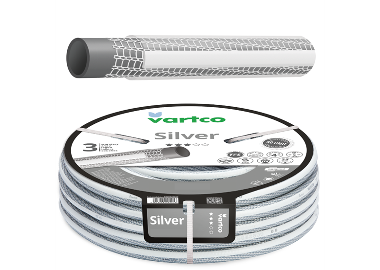 Tubo da giardino 1/2" 20m 3 strati Vartco SILVER TFS 1009120020