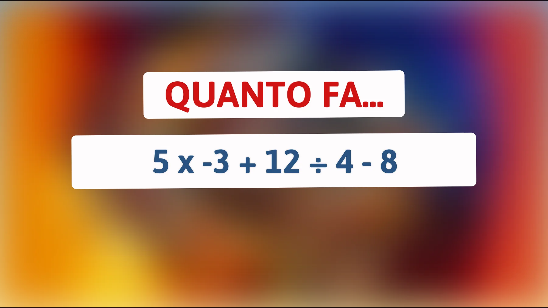 Scopri il rompicapo matematico che solo i geni riescono a risolvere! Sei pronto a metterti alla prova?"