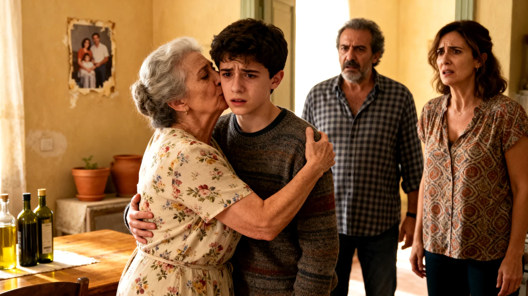 La nonna tende a proteggere eccessivamente i nipoti adolescenti, impedendo loro di affrontare sfide adeguate alla loro età e limitando la loro crescita verso l'autonomia, creando tensioni sia con i ragazzi che con i genitori"